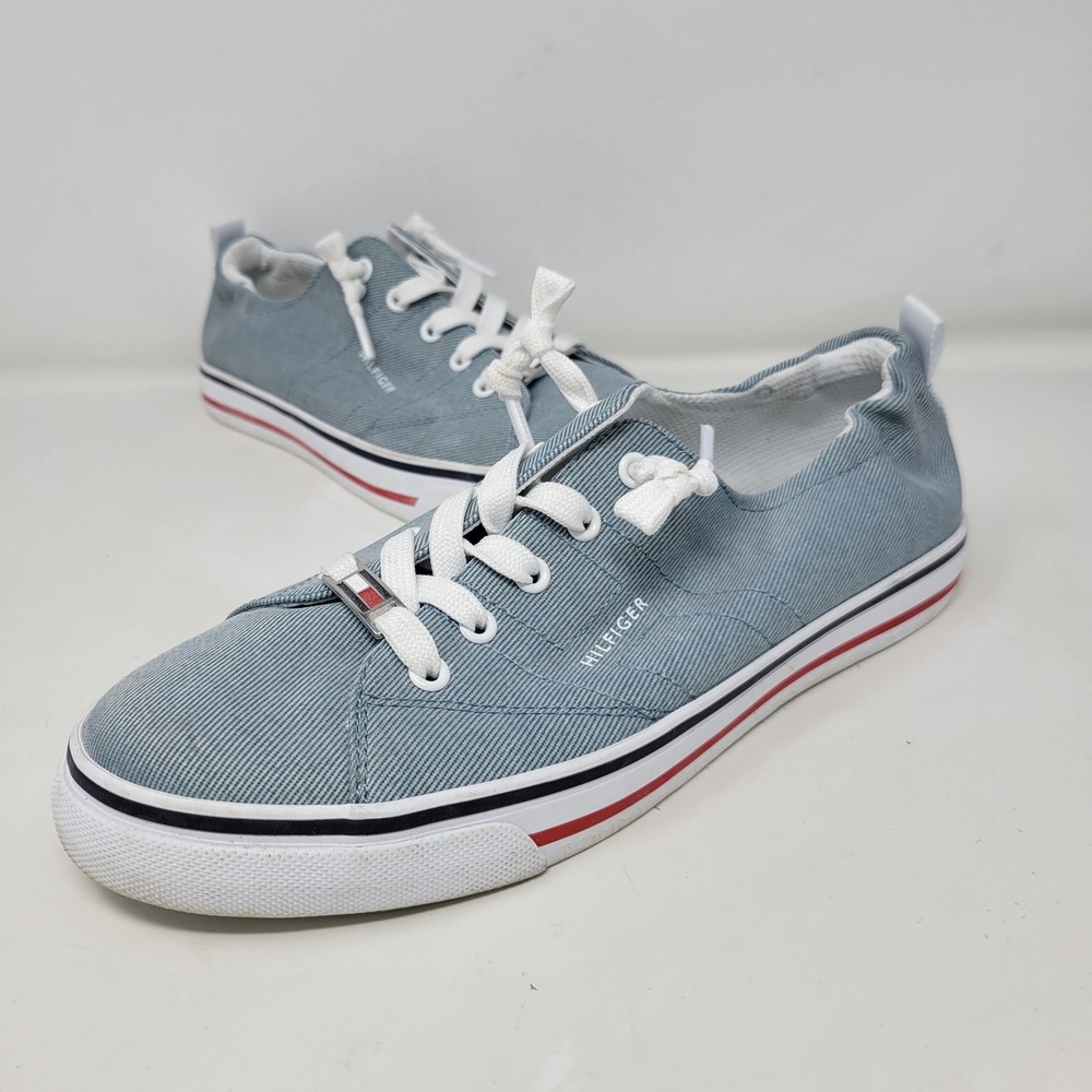 Tommy Hilfiger TWODESI-T Blue Denim Slip On Sneakers Womens 7.5 M Low Top Shoes